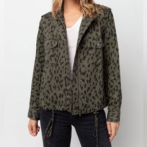 Rails Collin’s Jacket In Green Leopard Size S